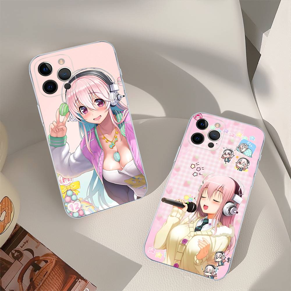 Classic Virtual Singer Super S-Sonico Phone Case For IPhone 17 16 15 14 13 11 12 Pro Max 16 Plus Transparent