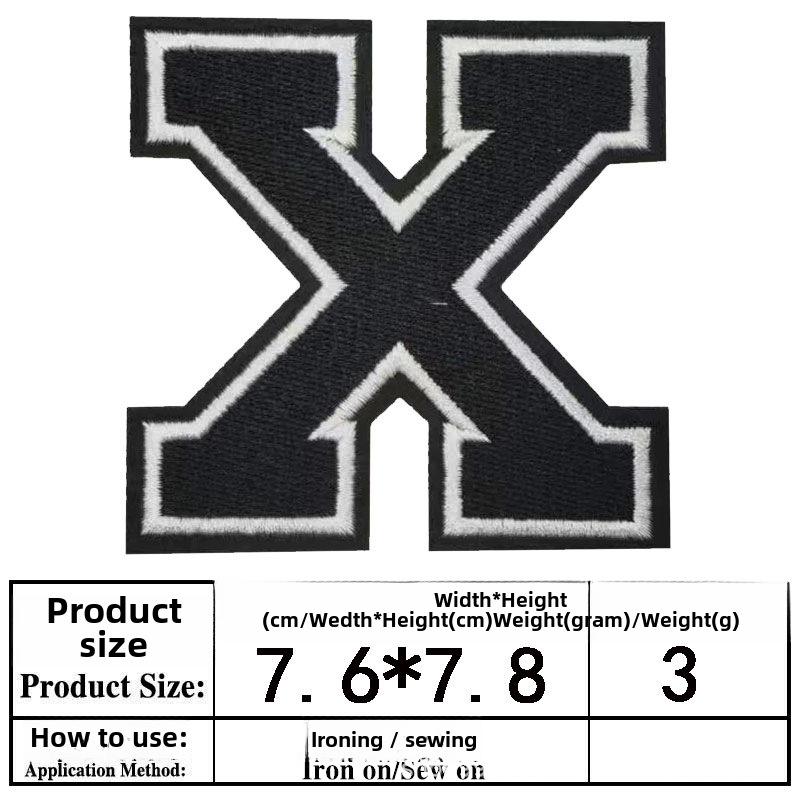 Embroidered Alphabet & Number Jersey Patch Armband Badge