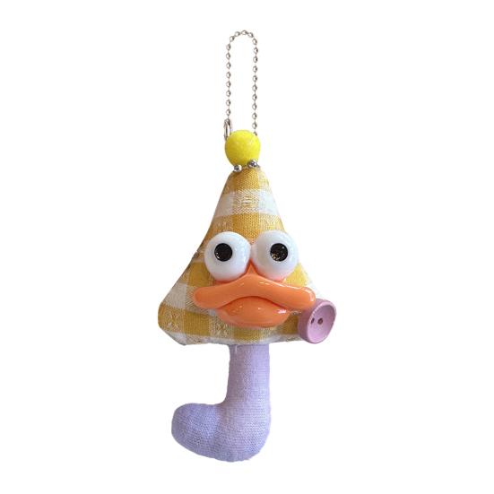 Large Mouth Cartoon Doll Keychain Bag Hanging Decoration Rich Macaron
