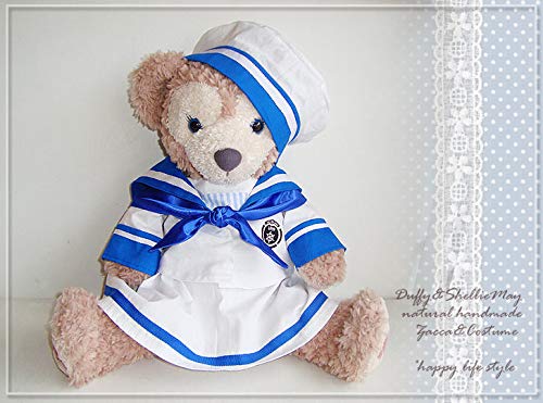 

Duffy ShellieMay Costume, Size Small, 43cm, Marine Style Sailor Collar Costume, Luxury Set for Girls, Blue, MS64