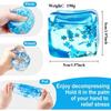 Blue Ice Cube Stress Ball - Squishy Fidget Toy for Anxiety Relief, Sensory Snowflake, ADHD Autism, Party Favors Kids Adults