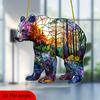 2D Flat Acrylic Bear Decoration, No Need for Batteries/electricity, Unique Indoor/outdoor Decoration, Multi-purpose Traditional Style,