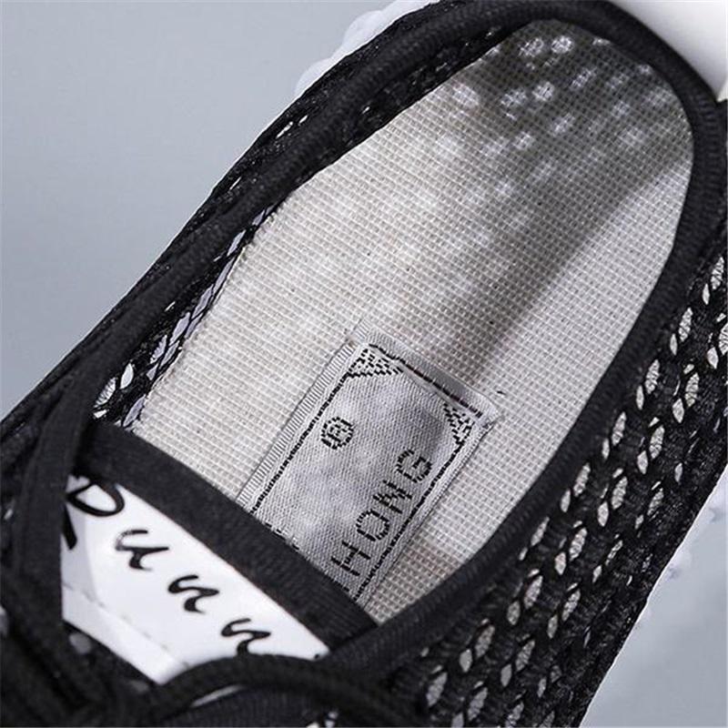 Summer Women's Casual Shoes, Mesh Shoes, Breathable Mesh, Summer Hollow Mesh, Sports All-match Flat Shoes