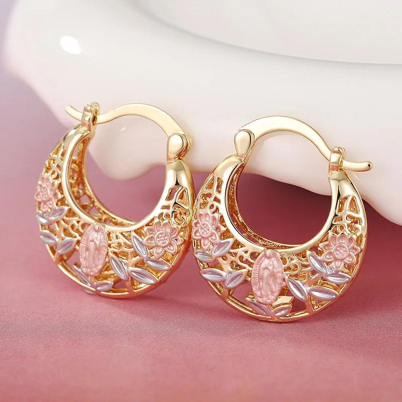 New European And American Multi Color Ear Buckle Women'S Rose Fresh Accessories Forest Style Vacation Style Accessories