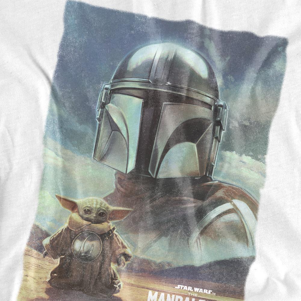 The Mandalorian & Grogu Unisex Adult Worn Poster Long-Sleeved T-Shirt