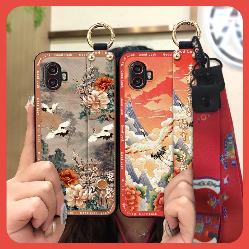 Wristband Soft Case Phone Case For Samsung Galaxy Xcover6 Pro/SM-G736U/B Wrist Strap Lanyard Protective Silicone Durable