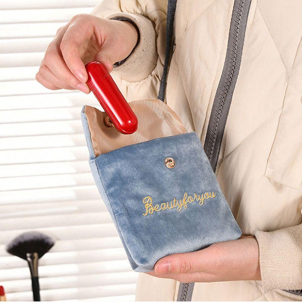 Velvet Card Bag Make Up Bag Lipstick Pouch Sanitary Napkin Bag Earbuds Earphone Holder Coin Purse