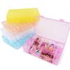 19.5x13x3.5CM Rectangle Adjustable Jewelry Container Box Case Compartment Plastic Storage Box  for Beads Earrings 24 Slots 1PCS