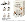 Micro Landscape Accessories Mini Ghost Flipping Middle Finger Figurines for Halloween Decorations Miniature Resin Holiday Tabletop Scenery
