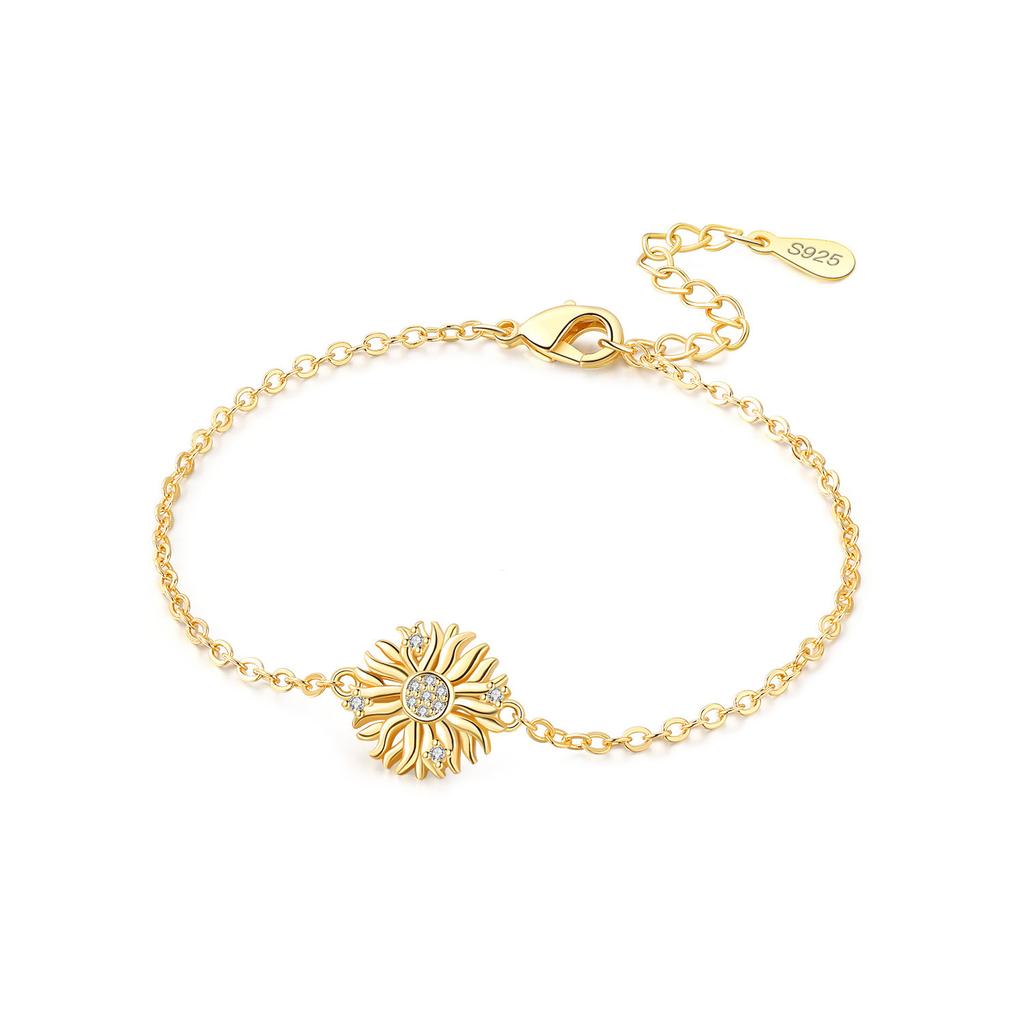 PANPOKI New 925 Silver Blue Feather Lucky Symbol Bracelet Chain Link Women Bracelet Jewelry Party Trendy Gifts