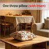 Fried Chicken Print Throw Pillow, 18.18Inch Cute Fast Food Cushion, Soft Polyester For Sofa/Bed/Car, Perfect Gift For Food Fans