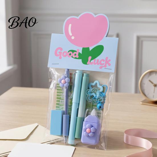 Portable Correction Tape for School Flower Stationery Set, Macaron Color And Smooth Small Gifts Students Writing Gel Pens, Homework Essentials Set