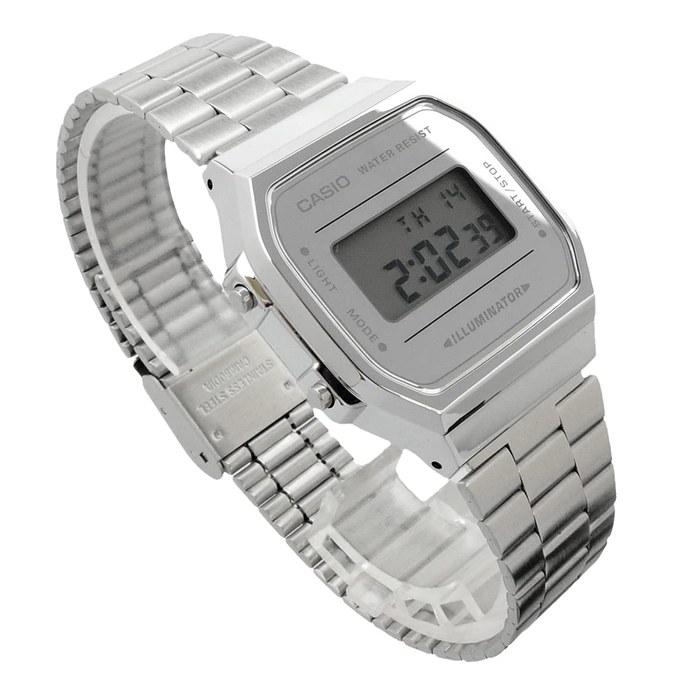 Casio Digital Watch Vintage Series A168WEM-7 Silver Mirror