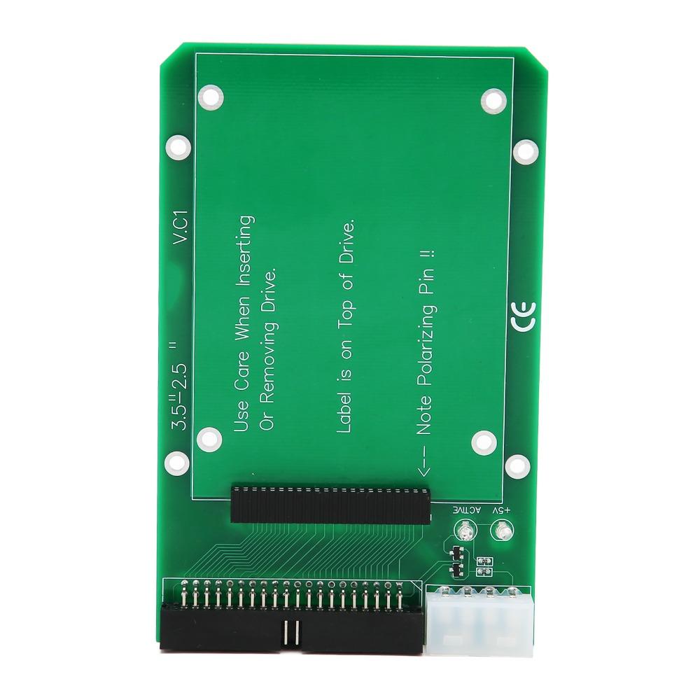 Durable 44Pin IDE IDE Converter Card 2.5in To 3.5in Green SATAs HDD Adapter IDE Adapter Laptop