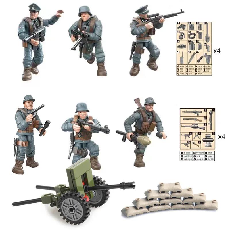 New WW2 Special Force SWAT Police Military Building Block World War 2 USA Army Soldier Figure MOC Block Brick Toy For Children