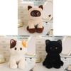 Plush Siamese Cat Toy With Pp Cotton Filling For Kids And Adults