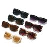 Vintage Rivets Square Men Sunglasses Fashion Amber Gradient Shades UV400 Women Outdoor Sun Glasses