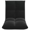 Adjustable Floor Footstool Black Velvet