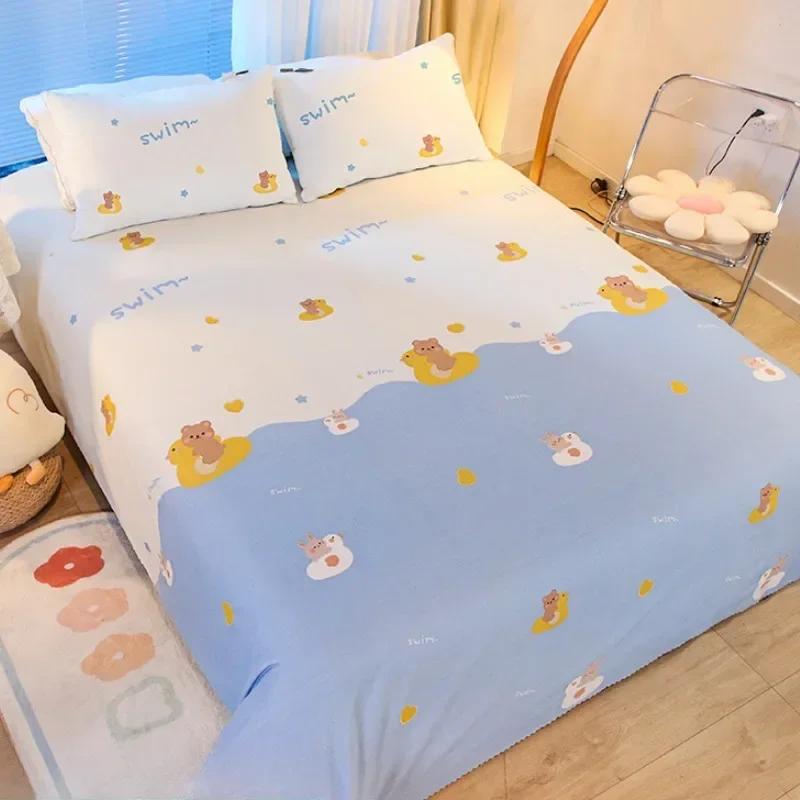 

1PC Flower Printed Fitted Bed Sheets Reactive Printed Sabanas Cama Matrimonial Single/Queen/King Mattress Cover Double Bedsheets 120x210cm sheet