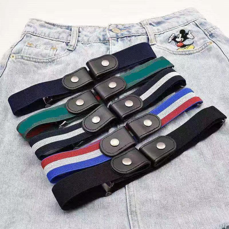 Invisible No Show Stretch Belt Women Elastic Waistband Jeans Versatile Fashion Accessory