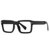 Retro Blue Light Blocking Glasses Male Female Square Thick Glasses Frame  Acetate High Quality European Style Glasses Sz1001