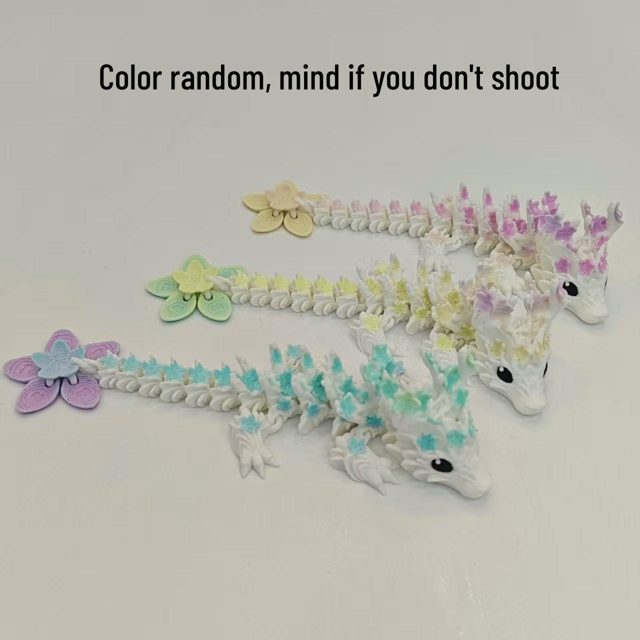 3D Cherry Blossom Dragon: Movable Jointed Ornament