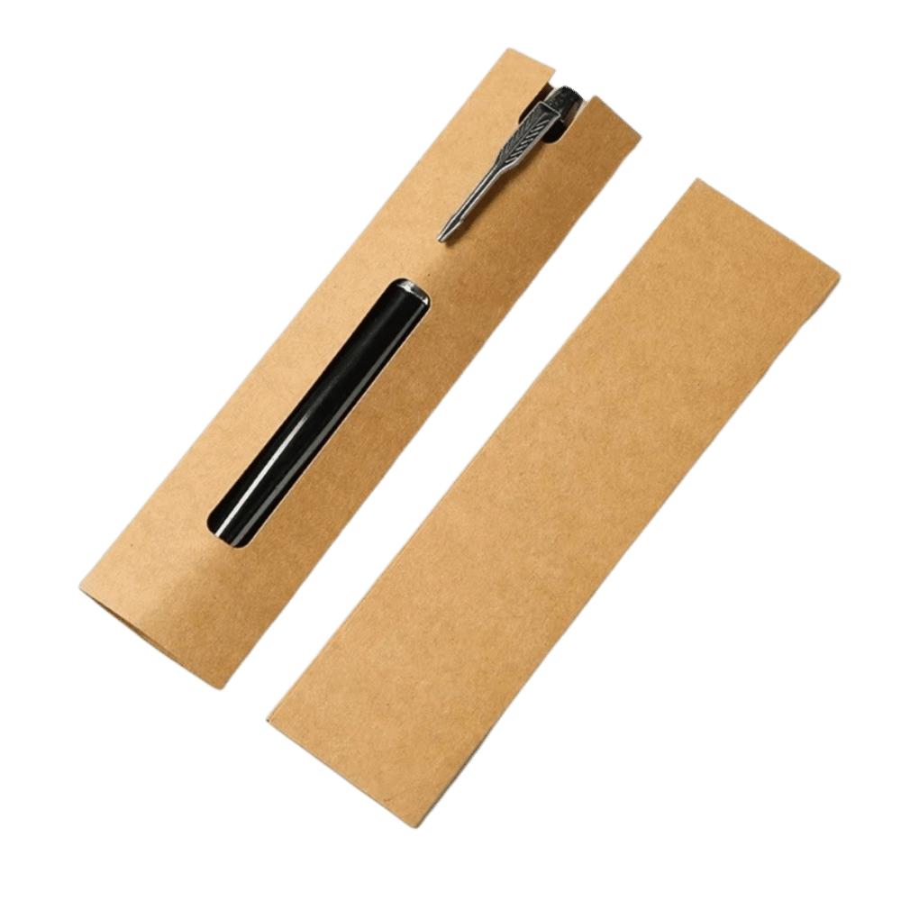 50pcs Cardboard Pen Sleeves Kraft Paper Pen Protector Holders Creative Single Pen Pouches