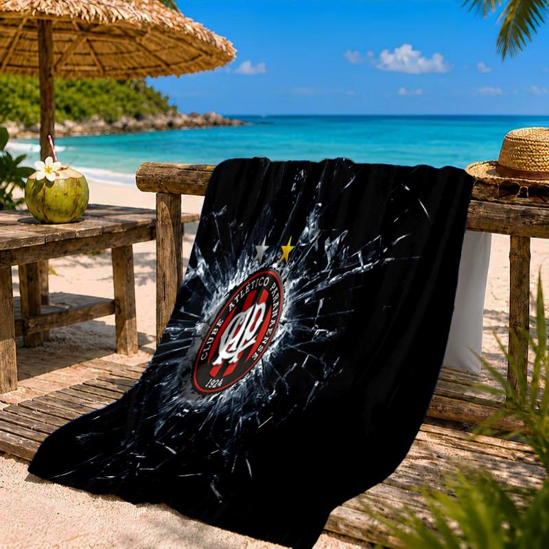 Atletico Paranaense Crest Beach Towel Microfiber Beach Towel, Lightweight and Quick-Dry, for Summer Travel, Swimming Pool Fan Birthday Gift