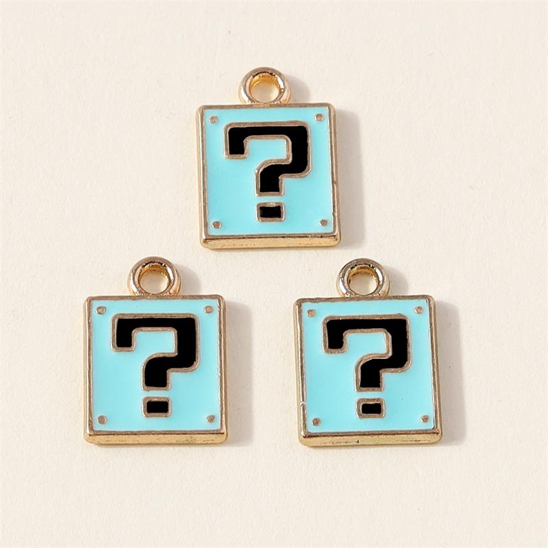 Duarte 20Pcs/Lot Cute Mini Colorful Enamel Question Mark Charms Pendants for Jewelry Making Necklaces Earrings DIY Crafts Supply
