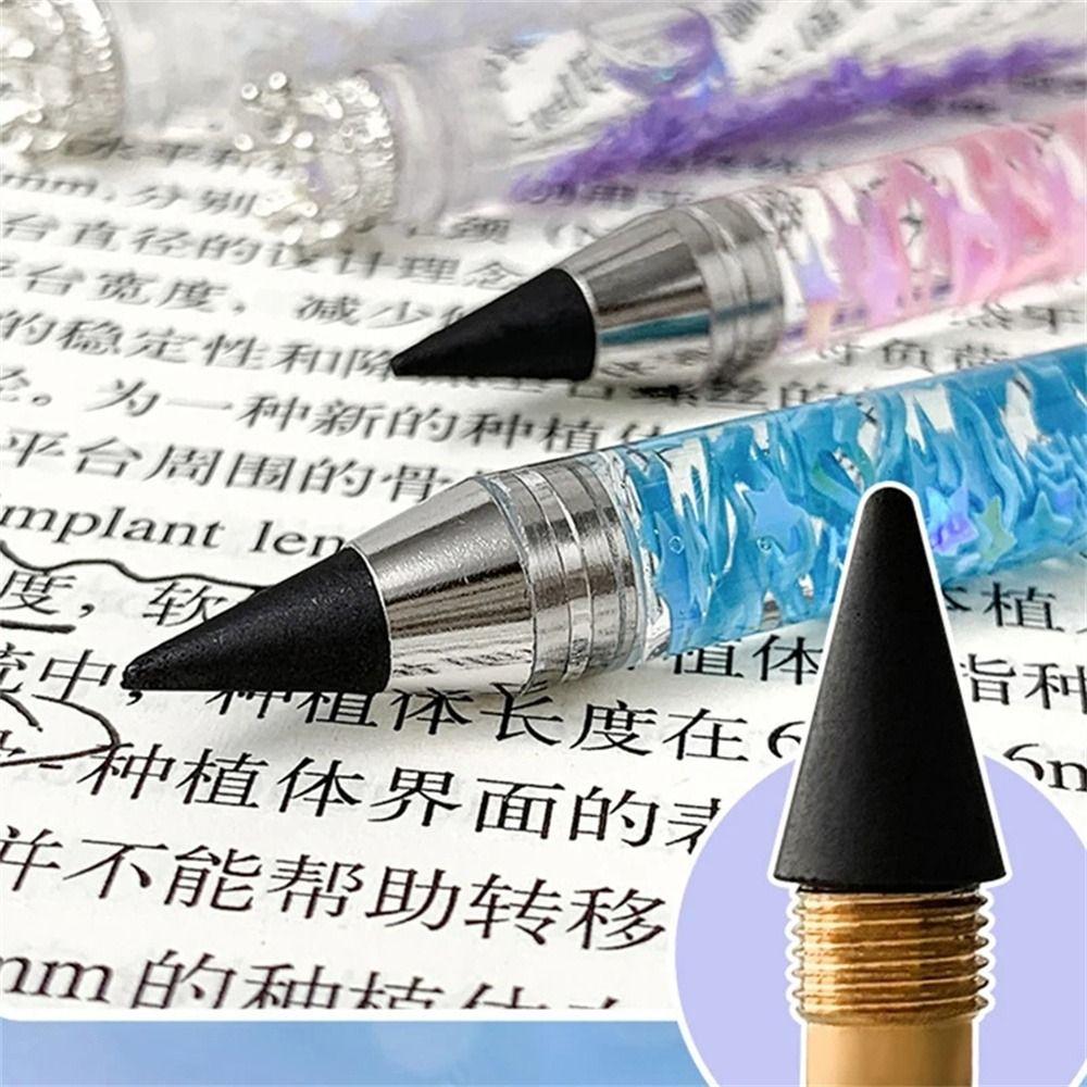 No Ink Unlimited Writing Pencil Art Sketch Eternal Pen Wind Flow Sand Pen  Painting Supplies