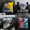 Cartoon BBLUE LOCK Anime Pillow Case Pattern Printed Pillowcase for Living Room Sofa Cushion Cover Bedroom Decor