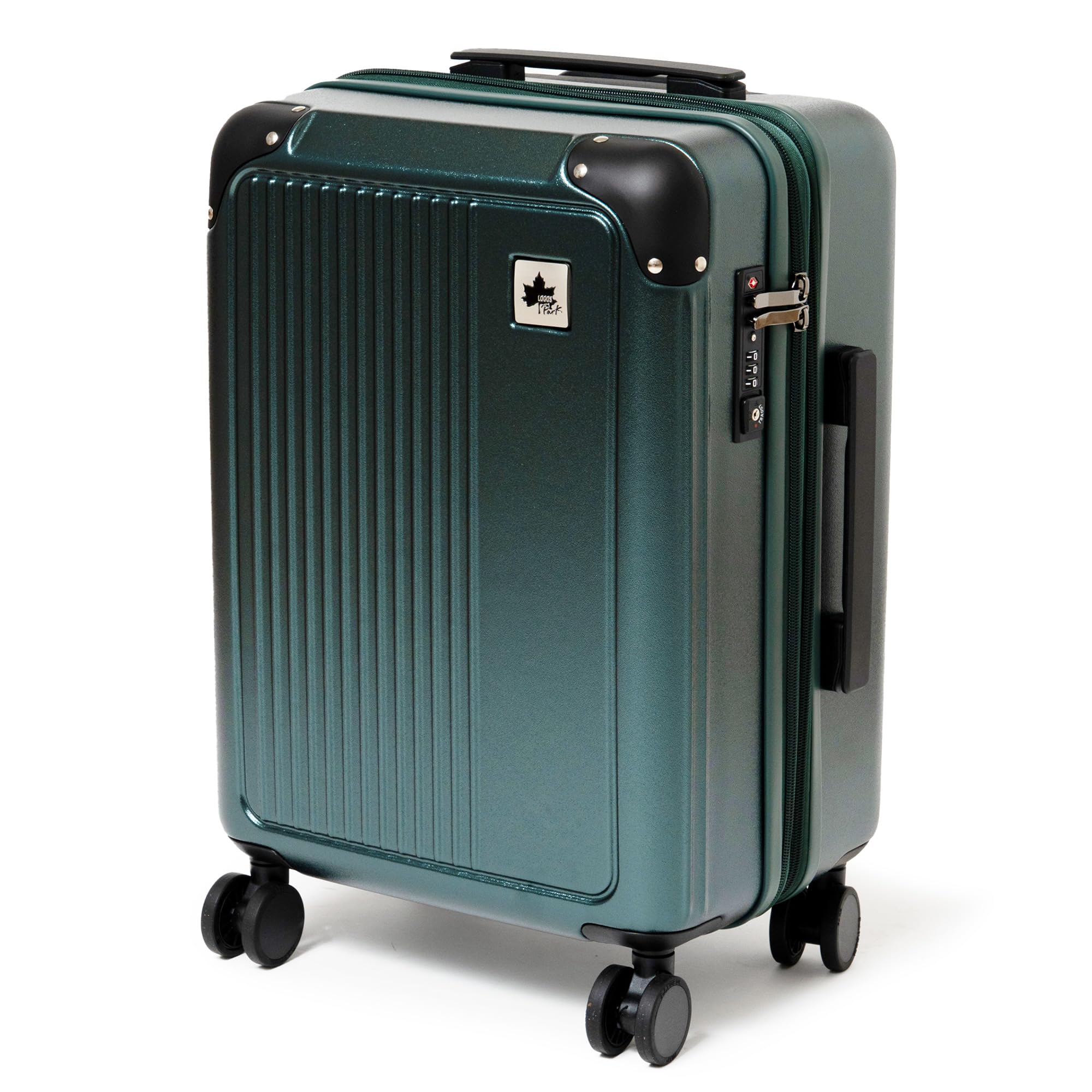 

small double green [Logospark] Carry-on suitcase, size, 36L, quiet, casters, 2.8kg, зелений