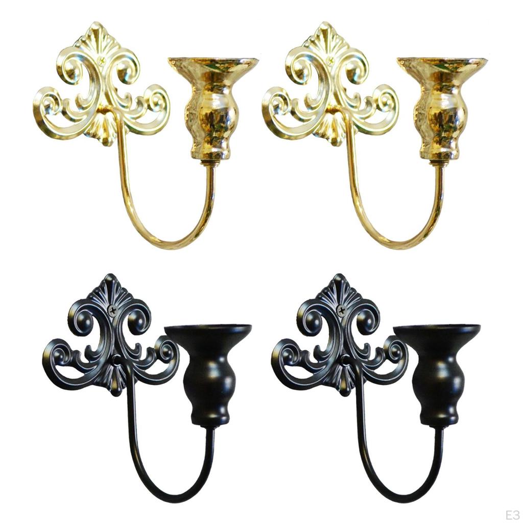 2 Pieces Candle Sconces Wall Holder Candlestick Ornament Decorative for Fireplace Wedding