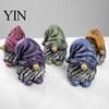 Miniature Landscaping Pieces Colorful Hat Gnome Resin Statue, Faceless Dwarf Figurine with Wrinkled Hat, Christmas Gifts Waterproof Garden Ornament,