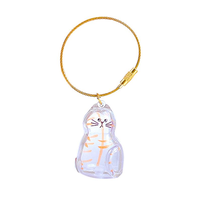 Transparent Blue Cat Hair Storage Capsule Egg Twist Charm Cat Hair Storage Box Keychain Pendant Cat Hair Collection Bottle