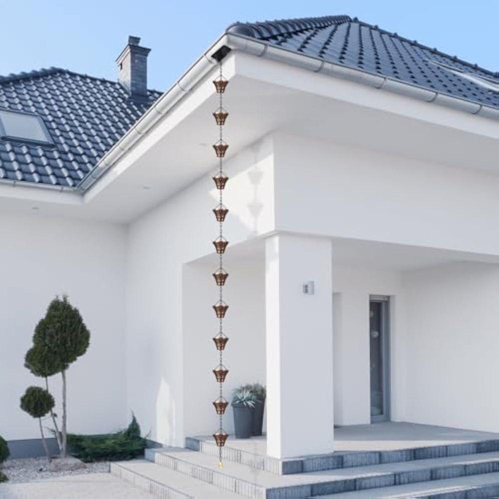 Funktionale Regenwasserkette 2,6 Meter Fallrohrteiler Vielseitige Korn-Regenwasser-Kette
