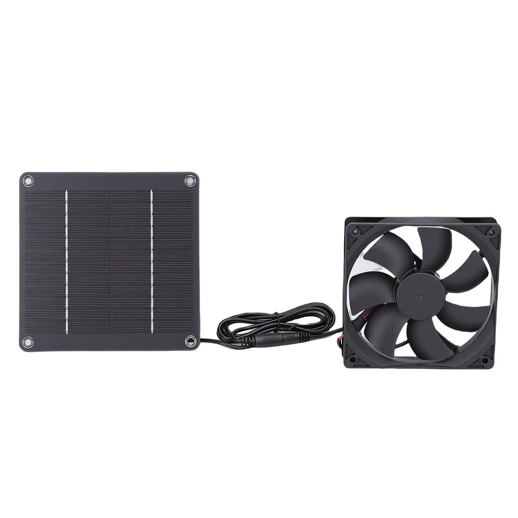 Solar Panel Fan Kit Solar Powered Exhaust Ventilation 4W for Small Greenhouses Sheds Pet Houses