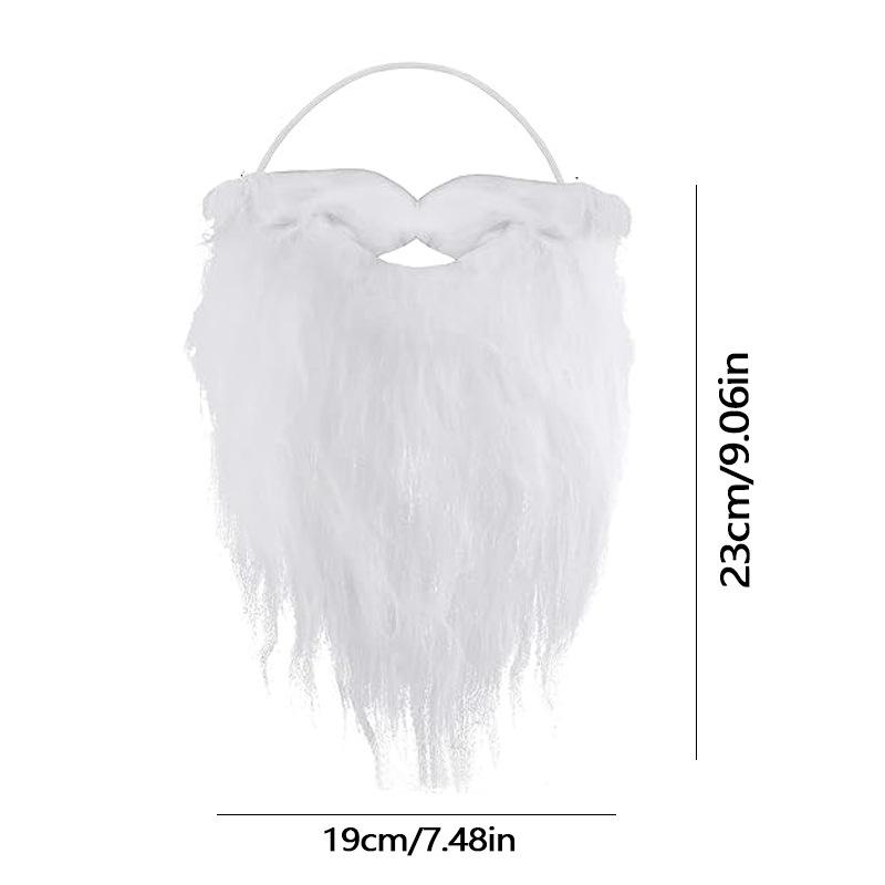 1/2/6/12Pcssanta Beard White Santa Beard For Adults Christmas Santa Claus Gnome Cosplay Beard Costume For Adults Teens Fake