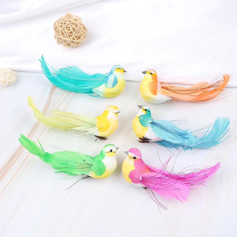 1Pc Mini Artificial Foam Feather Bird Wedding Decorative Doves Bird Home Decor
