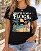 I Don't Give a Flock Shirt, Funny Flamingo Tee, Tropical Beach Vacation Outfit, Sarcastic Bird Lover Gift, Palm Tree Surfboard Design, Humor
