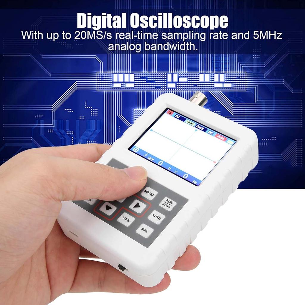 2.4 Inch LCD Digital Oscilloscope Handheld Digital Oscilloscope 5M Bandwidth 20MSps Sampling Rate
