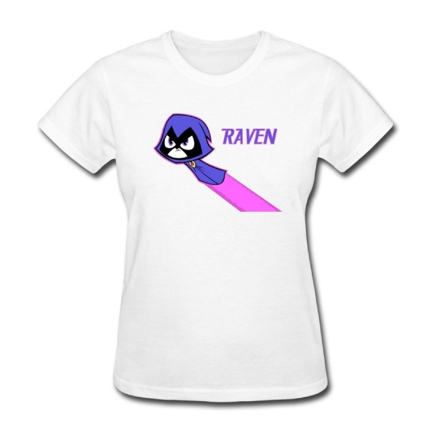 Jiaso Women s Teen Titans Go Raven Tees Small White XXXXXL белый