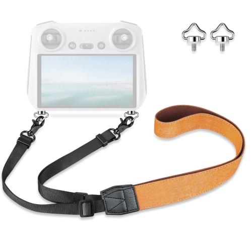 Lykus LYD-2-1 Lanyard/Neck Strap/Leash for DJI RC/DJI RC 2/RC Pro, Orange Strap with Crown Screw, Compatible with DJI Mini 4 Pro, Mini 3/Pro, Mavic 3/