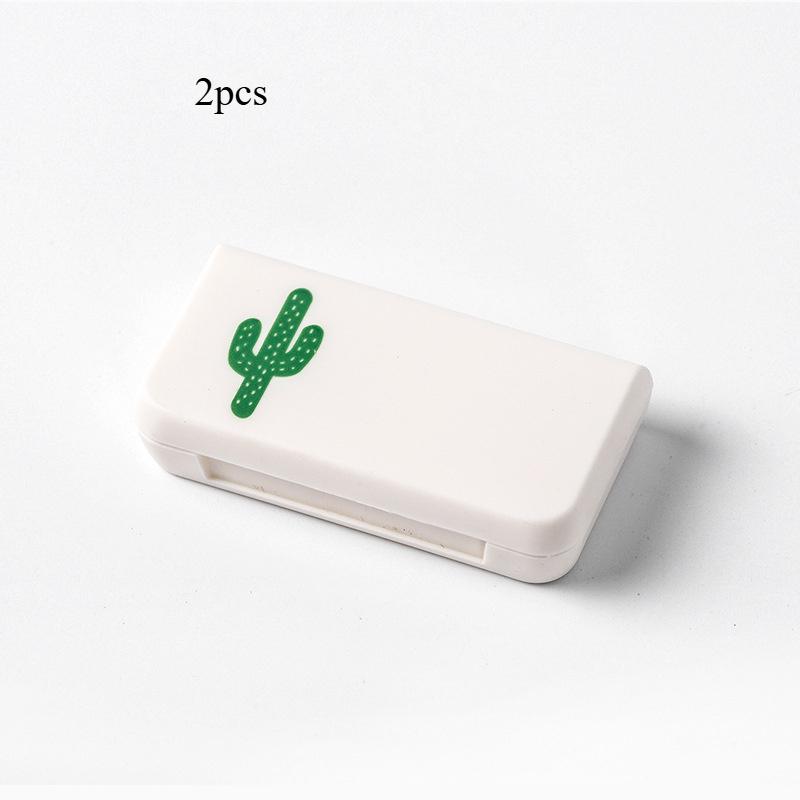 

2pcs 3 Grids Mini Pill Case Plastic Travel Medicine Box Cute Small Tablet Pill Storage Organizer Holder Container Dispenser Case
