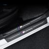 For BMW M Performance E36 E46 E60 E90 E91 E92 E93 F30 F20 M3 X5 4pcs Car Door Sill Threshold Carbon Fiber Plate Decals Stickers BM5