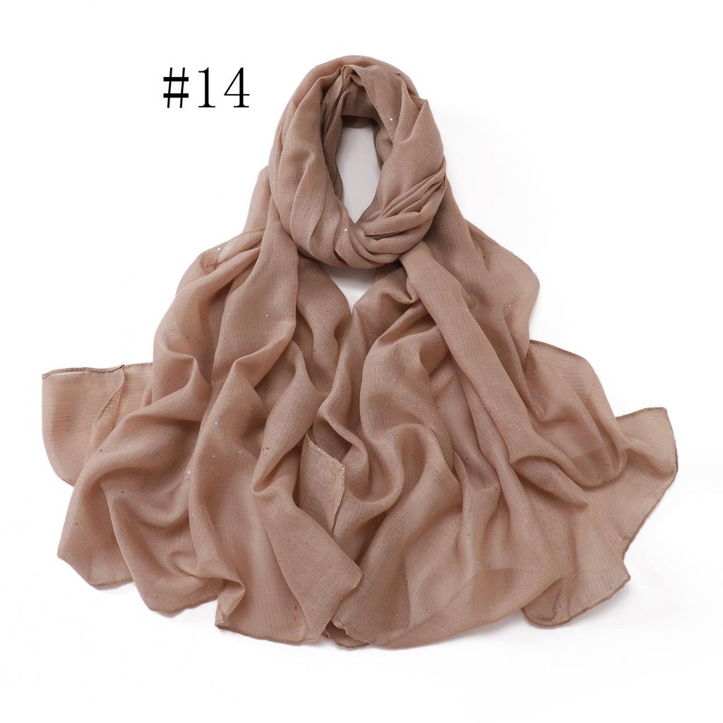 New Shiny Rayon Hijab Scarf For Woman Muslim Hijabs Shawls Cotton Linen Headband Fashion Long Wraps Female Islam Turban Scarves