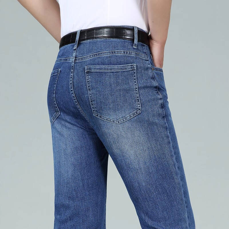 Jeansi largi evazați pentru bărbați, picior evazat, designer masculin, blugi clasici din denim