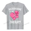 Kickboxing Is My Therapy Sweater Womens Hoodie Boxing Gift Unisex Tops Tees For Unisex Cotton Top T-Shirts Normal High Quality