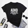Sarkastisches ADHS Humor T-Shirt Unisex Kurzarm Neurodiverse Therapeut T-Shirt Lustige Verhaltenstherapie Grunge Tee Top