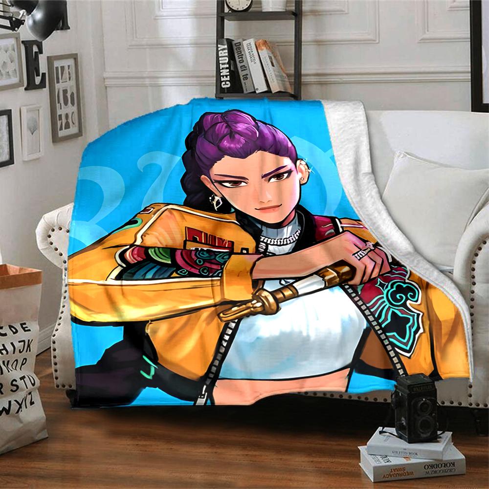 1pc KPop Demon Hunters RUMI1 Blanket, Gift, for Men and Women, Soft Blanket, Good for Sofa Bed Couch Travel, Lightweight Flannel Blanket